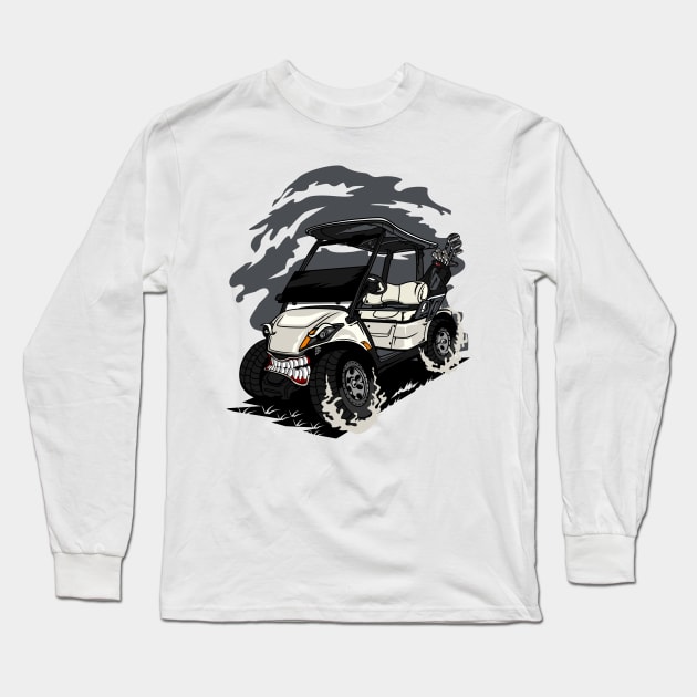 GOLF CART MONSTER CAR Long Sleeve T-Shirt by beanbeardy